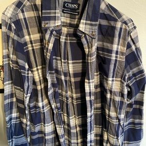 Small blue chaps brushed flannel